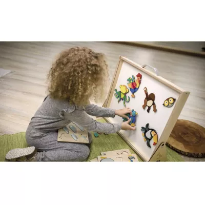 Kinderpuzzle, Holzpuzzle, Tierfiguren, Magnetpuzzle, Lernspielzeug