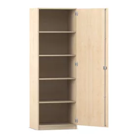 Flexeo Hochschrank mit 1 Drehtür und 4 Fachböden