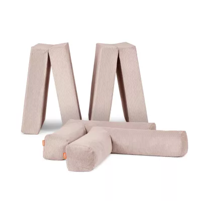 gepolsterte kissen, faltmatten, weiche kissen, Kordelstruktur, rosa-pink