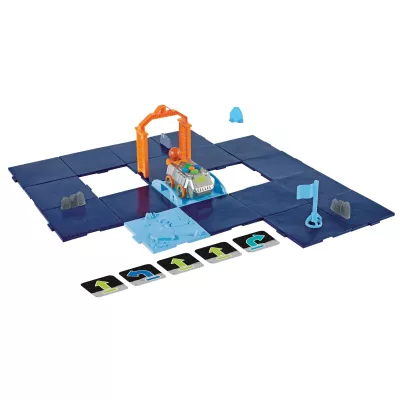 spielzeugauto, roboterspielzeug, puzzleboden, blue tiles, minifig-vehicle