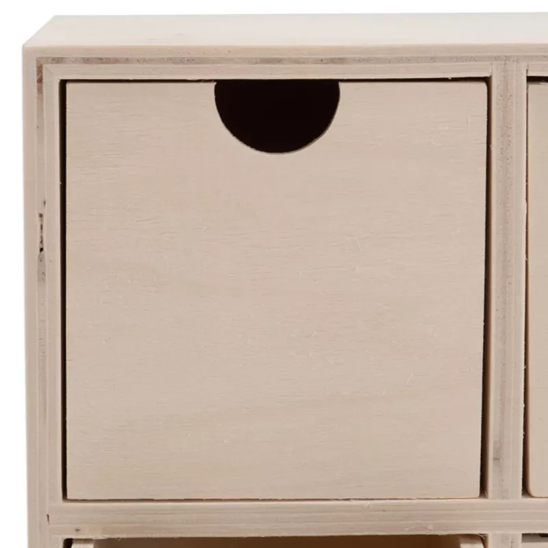 Holzschrank, Schublade, Naturholz, Kleine Kommode, Holzkommode