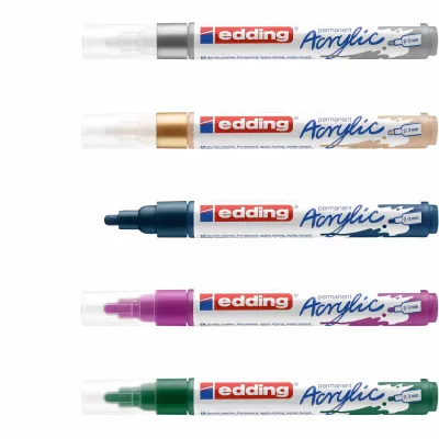 Acrylmarker, Permanentmarker, 2-3 mm Spitze, Farbstift, Farbset