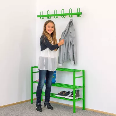 Kleideraufbewahrung, Garderobe, Schuhregal, Grün, Schuhständer