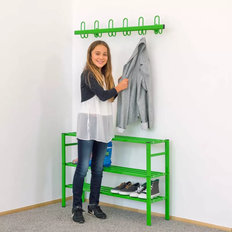 Kleideraufbewahrung, Garderobe, Schuhregal, Grün, Schuhständer