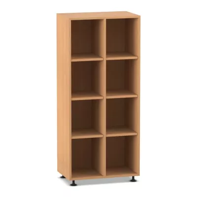 Regal, Vitrine, Holzregal, Regal mit Fächern, Aufbewahrungsshelf