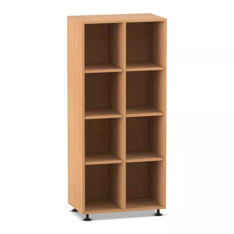 Regal, Vitrine, Holzregal, Regal mit Fächern, Aufbewahrungsshelf