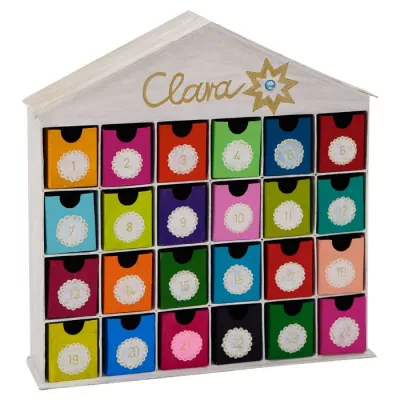 Adventskalender, Schachtel, zwei Dutzend Farben, Holz, Taschenkalender