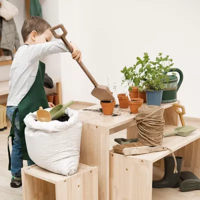 Gartenset, Pflanzen, Topfpflanze, Gärtnerwerkzeug, Schaufel