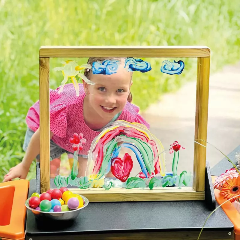 Kinderkunstkasten, Malrahmen, Seifenblasen – Rainbow, Gummibandfarben, Kunstprojekt-Satz