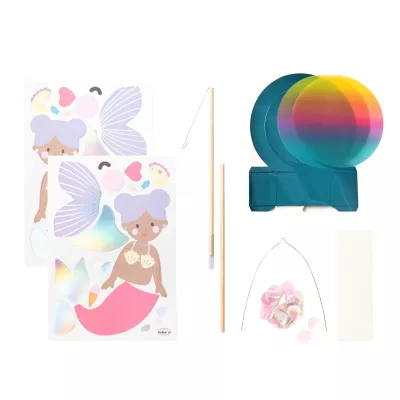 Sticker-Set, Meerjungfrau, Holografisch, Papiermodell, Zubehör
