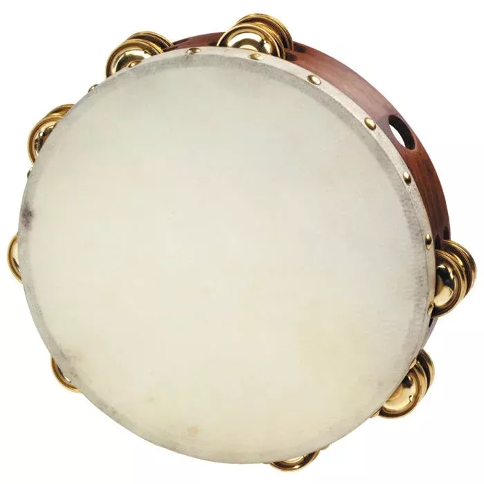 Tamburin, Tambourin, Percussion, Holz, MetallRinge