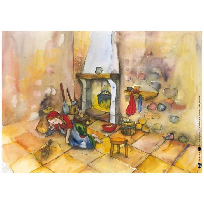 küche, innenraum, figur, charakter, küche