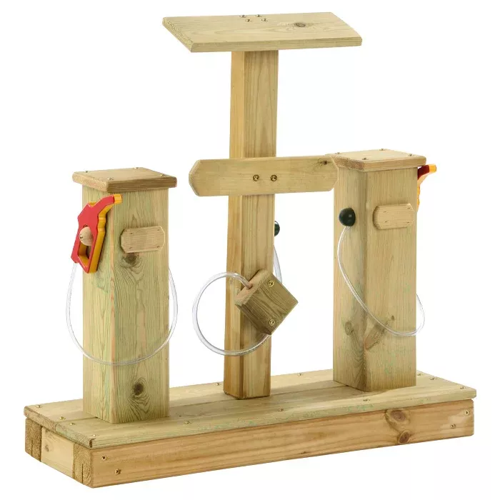 Holzspielzeug, Kletterdreieck, Pegs, Holzpfosten, Seilzug