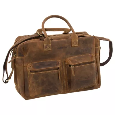 Messenger Tasche, Leder, Braun, Mehrere Taschen, Reißverschluss Taschen
