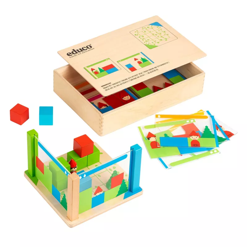 Holzspielzeug, Baukasten, Klemmbausteine, Spielbox, Puzzlesets