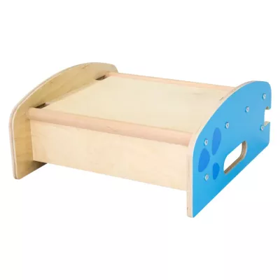 Kinderbett, Kinderbettchen, Holz, Blau, Ausziehbares Bettgestell