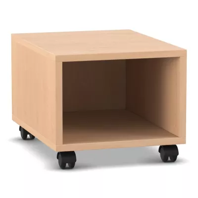 Beistelltisch, Wagen mit Rollen, Holz, offene Ablage, 伽