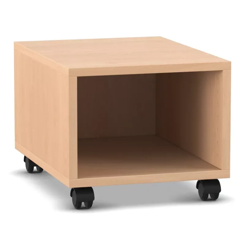 Beistelltisch, Wagen mit Rollen, Holz, offene Ablage, 伽