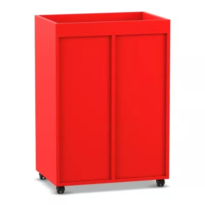 Möbel, Schrank, Rollcontainer, Rot, Schiebetüren