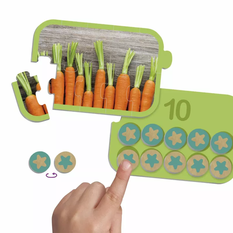 Karotte, Kleinteiliges Puzzle, Puzzleteile, Kinderpuzzle, Obst/Gemüse