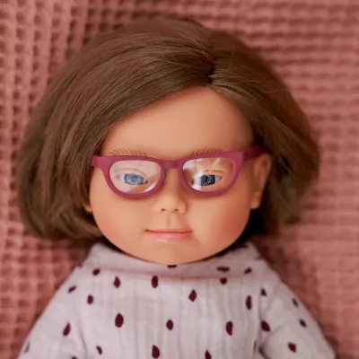 Puppe, Brille, Gläser, Kleidung, Gestell
