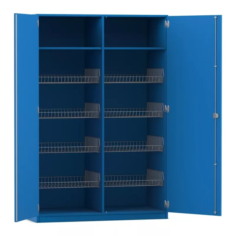 Kleiderschrank, Schrank, Stahlkonstrukt, Metallraum, Schranktüren
