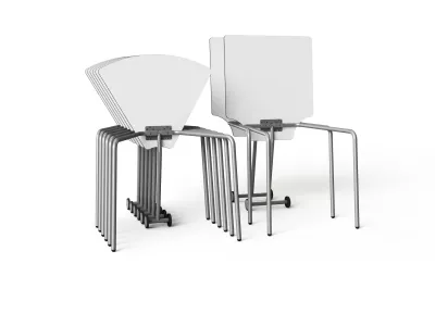 stuhl, stapelstuhl, metall, runde beine, tischgestell