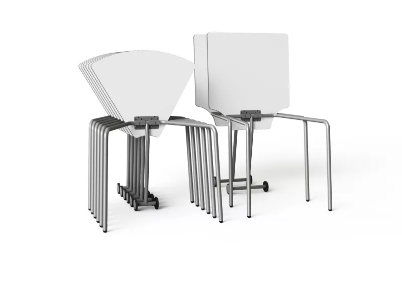 stuhl, stapelstuhl, metall, runde beine, tischgestell