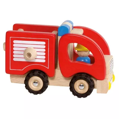 Holzspielzeug, Rettungswagen, Klemmbausteine, Holzauto, Miniature