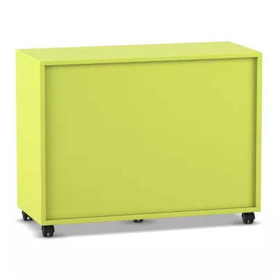 Kasten, Schrank, mobil, Rollbar, Limettenfarbig