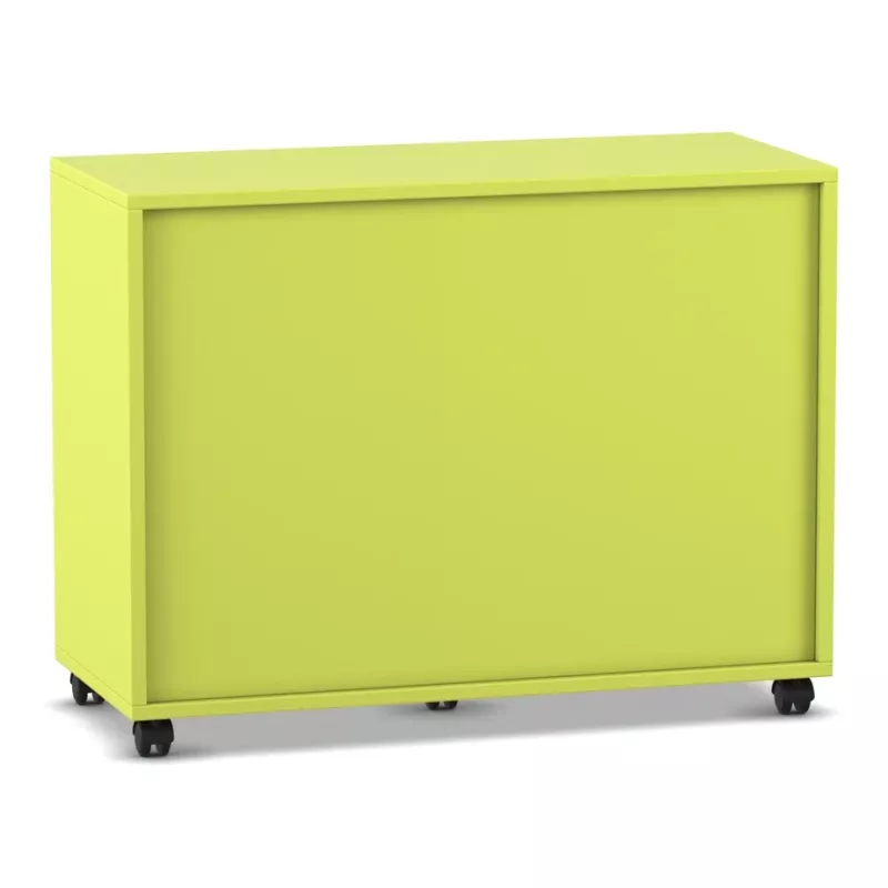 Kasten, Schrank, mobil, Rollbar, Limettenfarbig