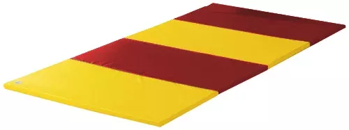 jelly mat, crash mat, gym mat, gelb rot streifen, faltmatte