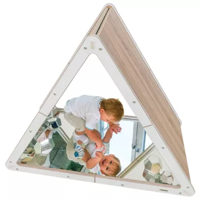 Dreieckspiegel, Kinder, Holzrahmen, Dekorspiegel, Spielzimmerdekoration