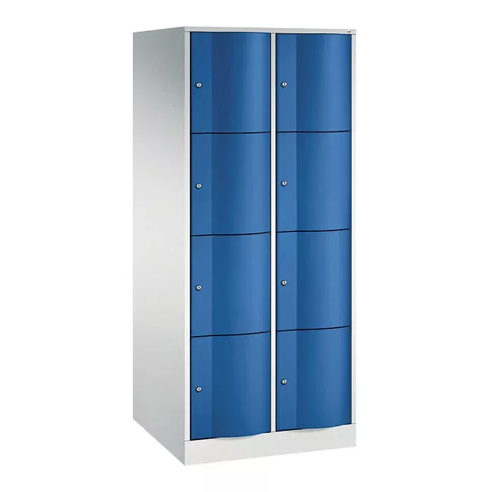 Schließfach, Blaue Schubladen, Metallschrank, Zweisäulen-Schließfach, Kombinationsschrank