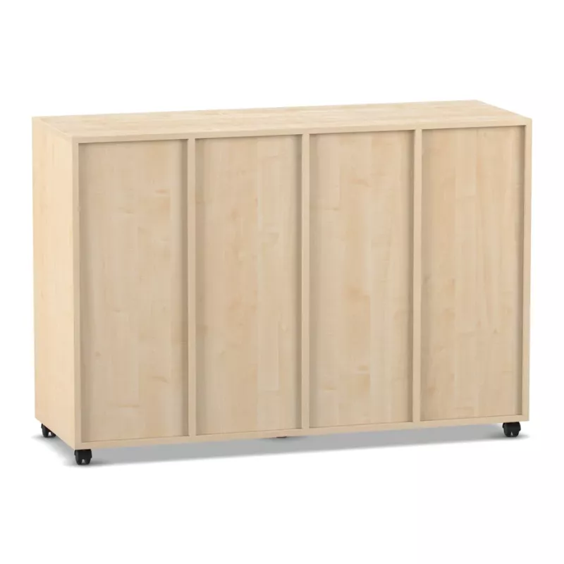 Kastenwagen, Schrank, Holzoberfläche, Schiebetür, Rollkufen