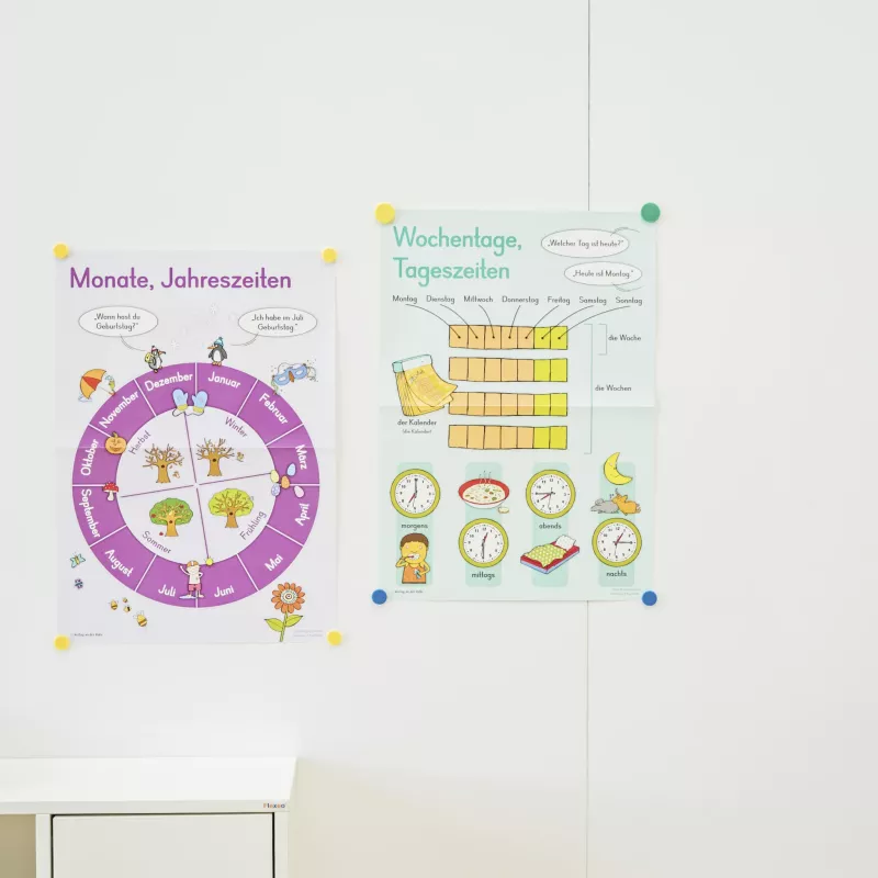 poster, bildung, kalender, kinder, wanddekoration