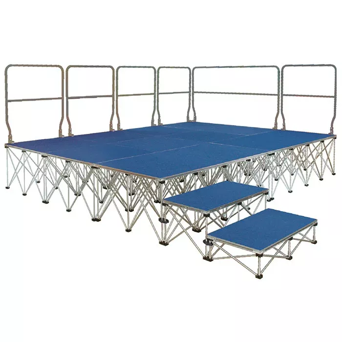 Plattform, Bühne, Klappbühne, Metallrahmen, Stufenleiter