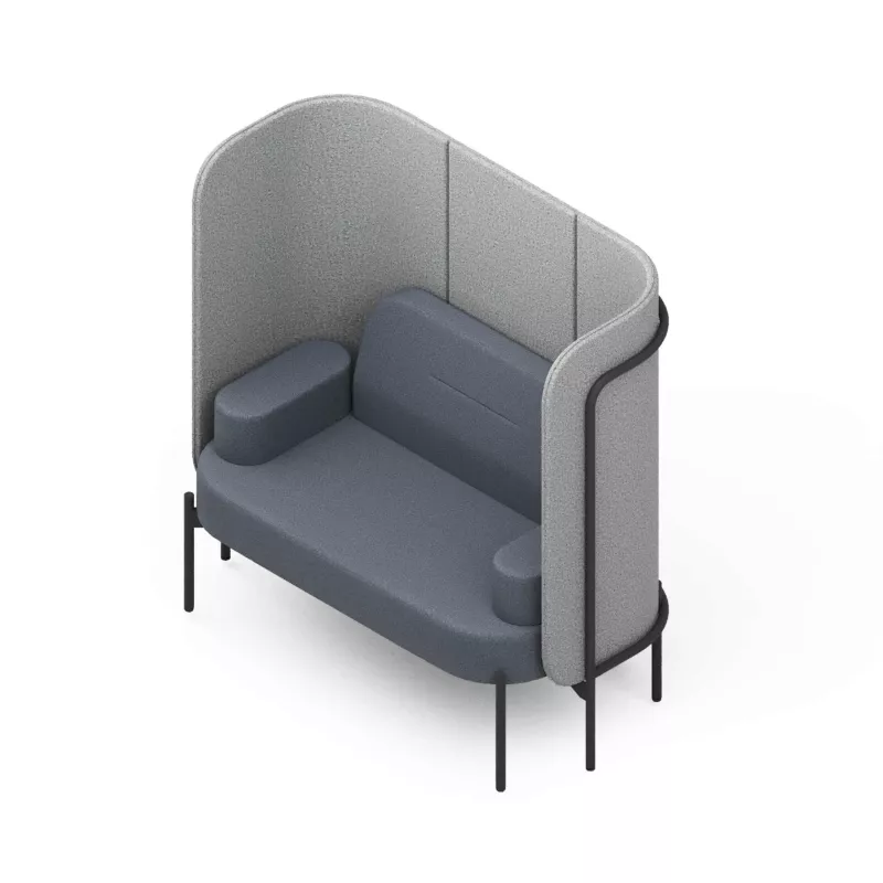 Sofa, Sitzbank, Raumtrenner, Grau, Polster