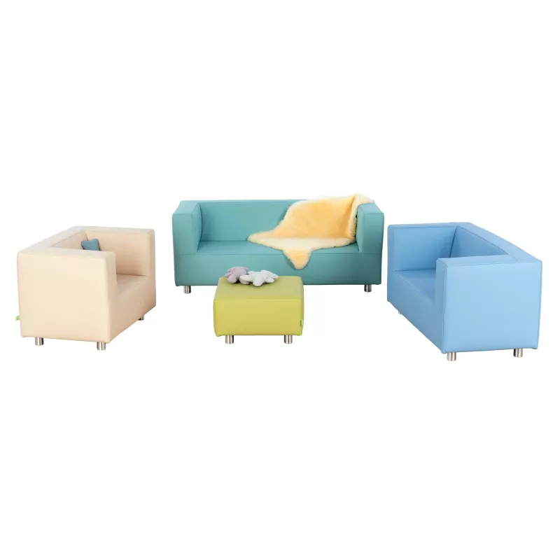 Kompaktsofa, Wohnzimmermöbel, Sitzgruppe, Pastellfarben, Sofalatz