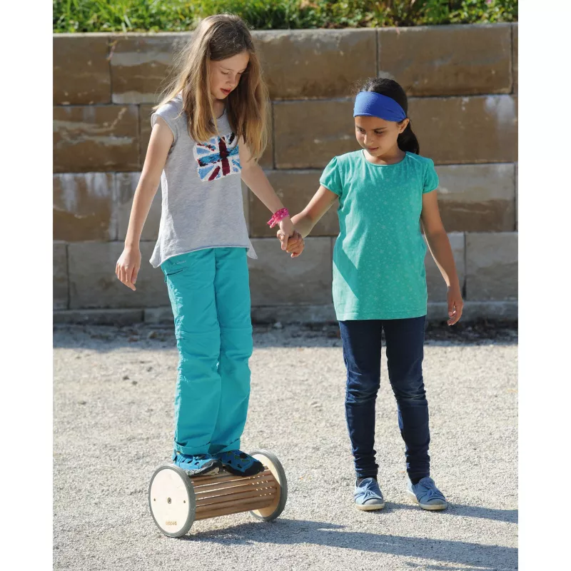 Kinderrolleer, Balancierholz, Balanceboard, Holzrolle, Rollerboard