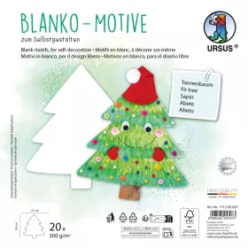 20 Blanko-Motive Tannenbaum