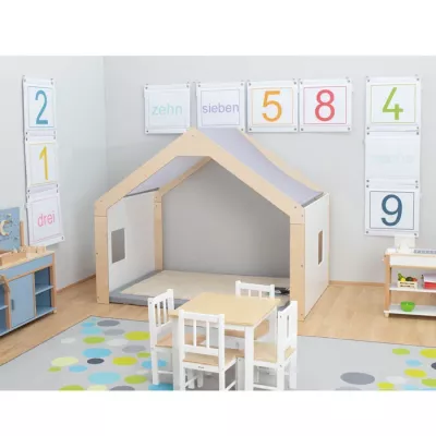 Holzhaus-Bett, Kinderzimmer, Spielhaus, Kleinkind-Möbel, Tischstuhl-Satz