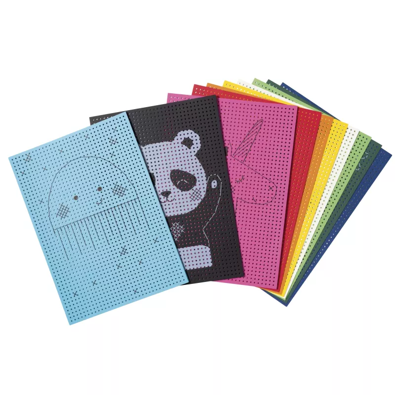 Puzzles, Perforierte Platten, Panda Design, Bunte Folien, Kunstkarten
