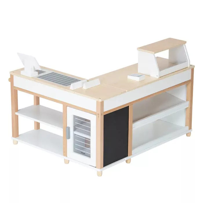 Kinderküchen, Play kitchen, Holz-Spielküche, Küchenzubehör, Holzregal