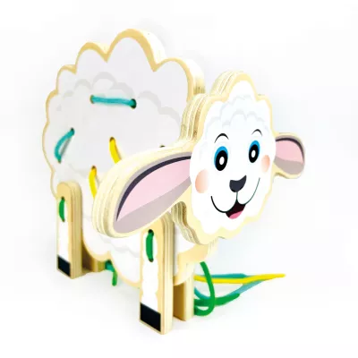 Holzspielzeug, Kuh, Tierfigur, Bauklötzchen, Spielzeug