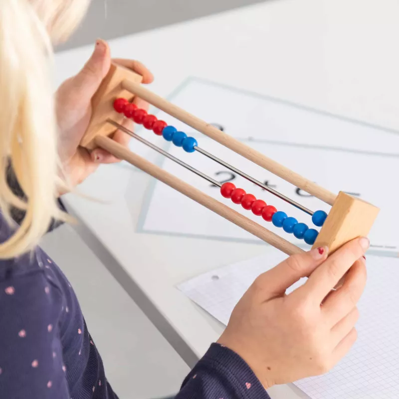 abacus, rechenhilfe, holz, farbperlen, kinderspielzeug