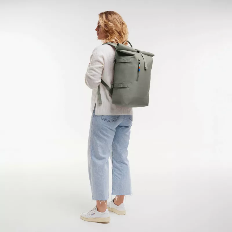 Rucksack, Backpack, Reisetasche, Kanvas-Rucksack, Grün