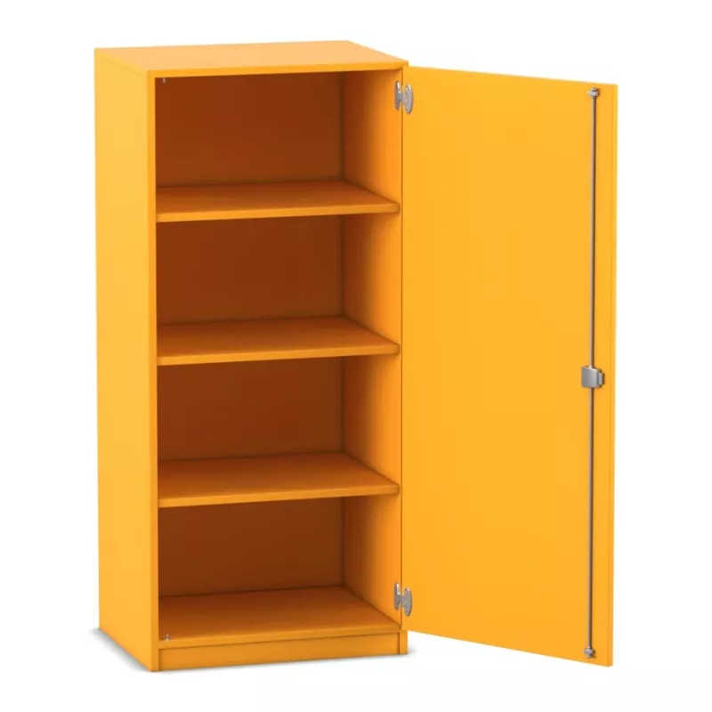 Schrank, Aufbewahrung, Regal, 4-Stufen, Gelb