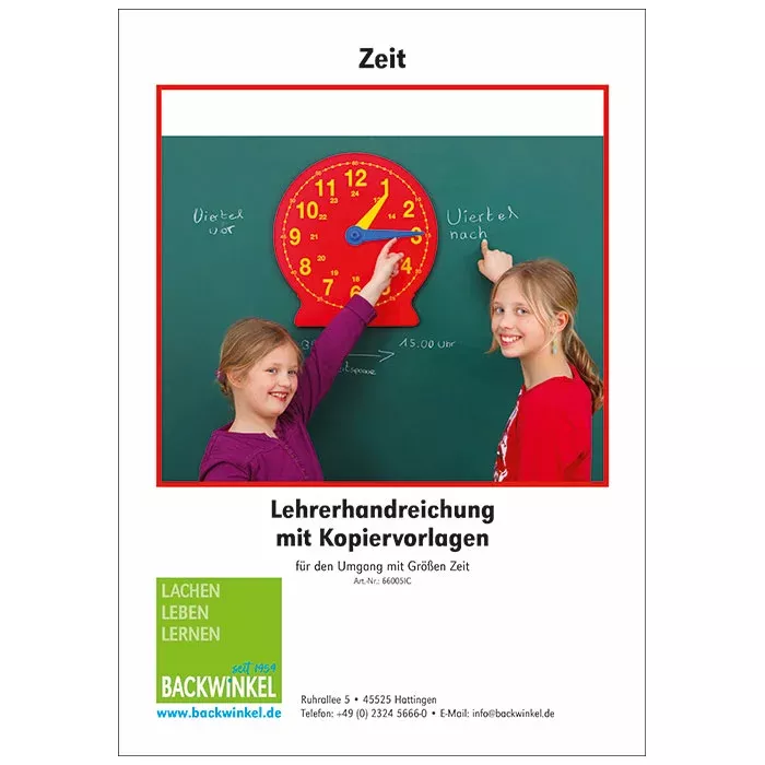 Uhr, Schulwandbild, Zeitunterricht, Kopievorlagen, Kinderunterricht