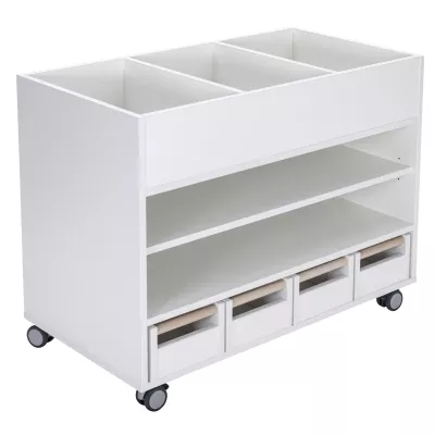 mobiler Schrank, Schubladenbox, Rollwagen, Schubladen, Holzkern